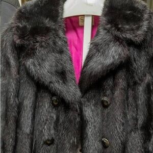 Chic Black Mink Fur Jacket